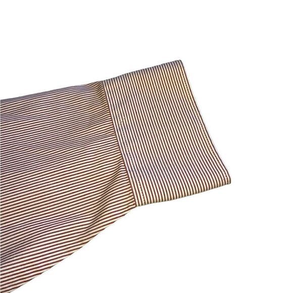 Eddie Bauer Wrinkle Resistant Red & White Stripes Shirt - Picture 3 of 10